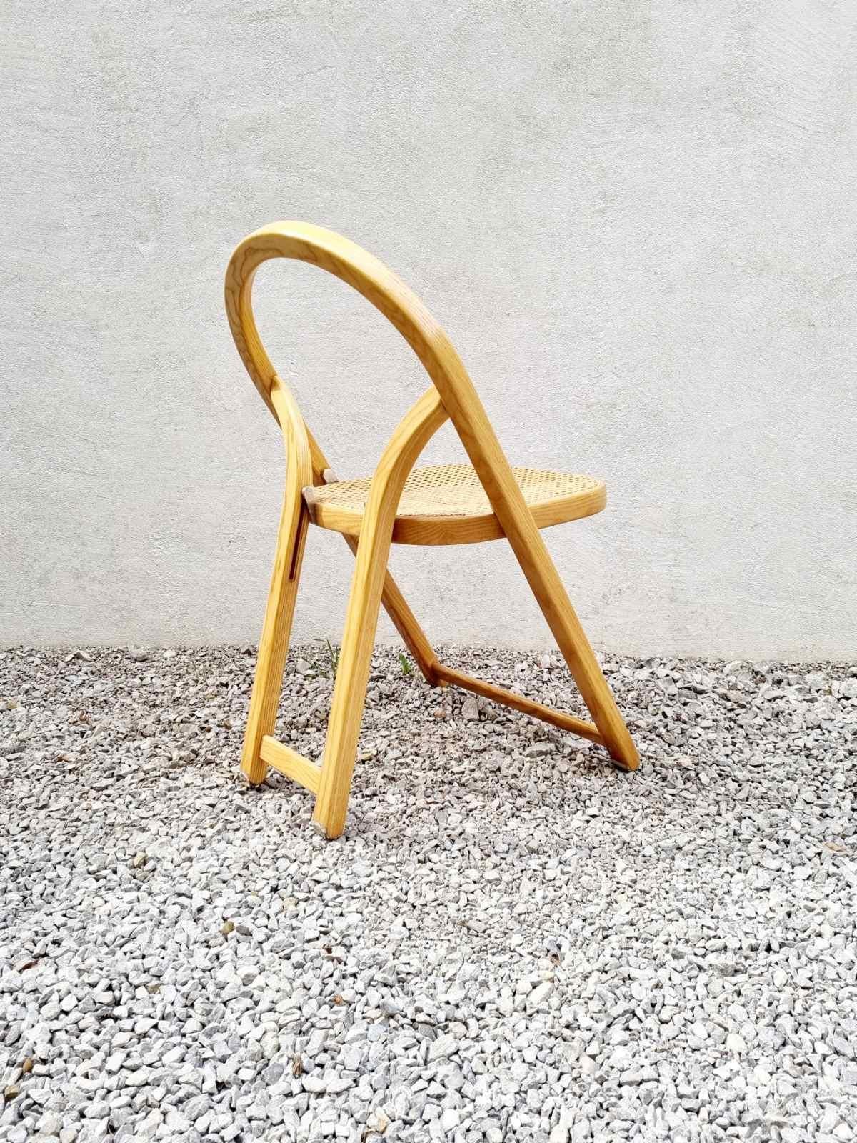 Mid-Century Modern Mid-Century Italian Arca Folding Chair by Gigi Sabadin for Crassevig, Italy, 70s For Sale