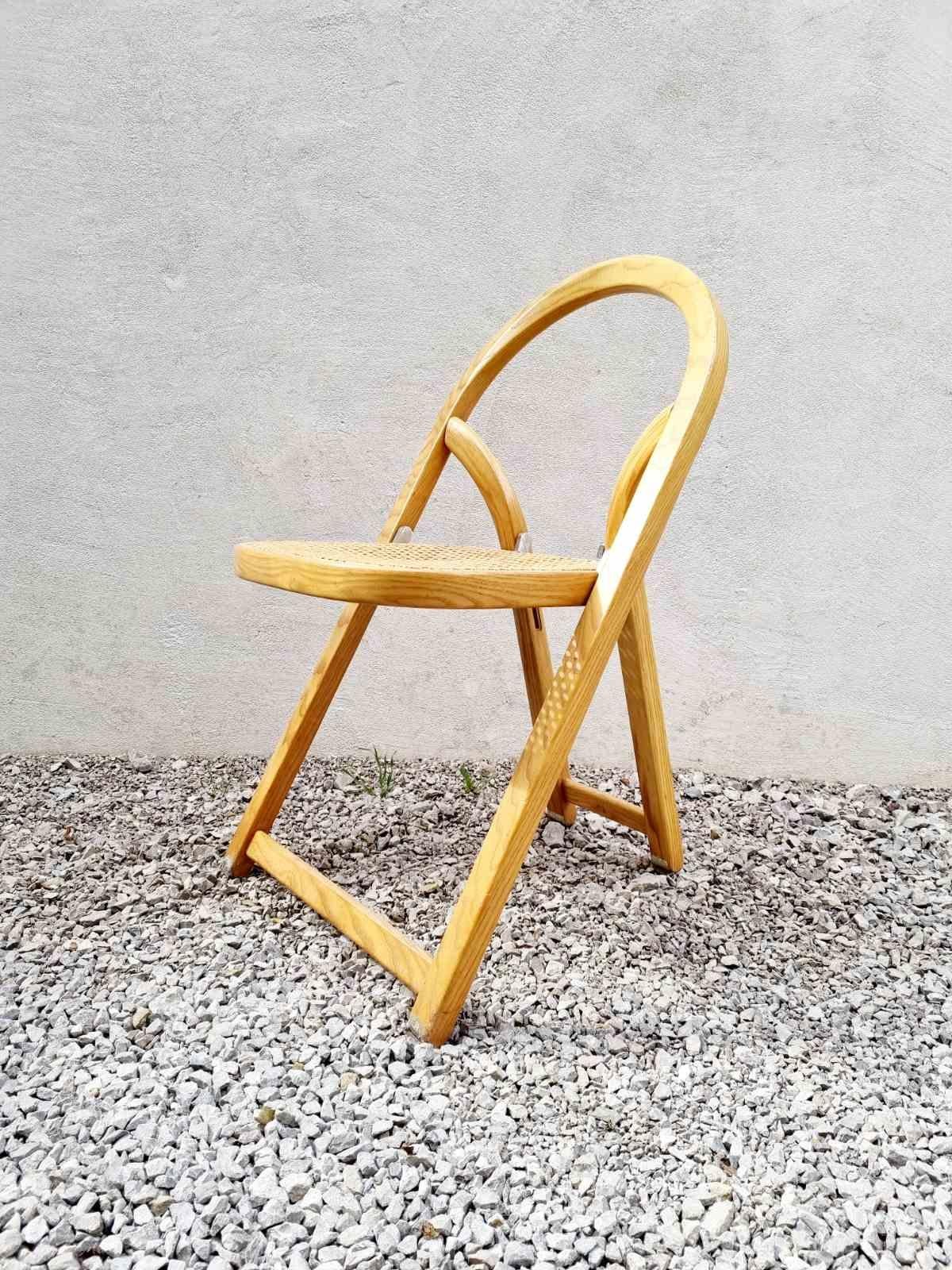 Late 20th Century Mid-Century Italian Arca Folding Chair by Gigi Sabadin for Crassevig, Italy, 70s For Sale