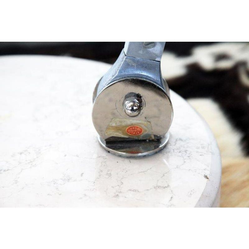 Lámpara de pie italiana de mediados de siglo Arco Cromo y Mármol Ajustable Eyeball Italiano en venta