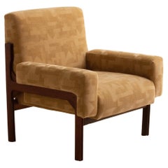 Sillón italiano de mohair cortado de mediados de siglo