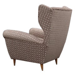 Fauteuil italien du milieu du siècle dernier Nouveau velours Paolo Buffa Design 1950s