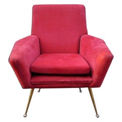 Midcentury Italian Armchair with Original Upholstery, 1960s