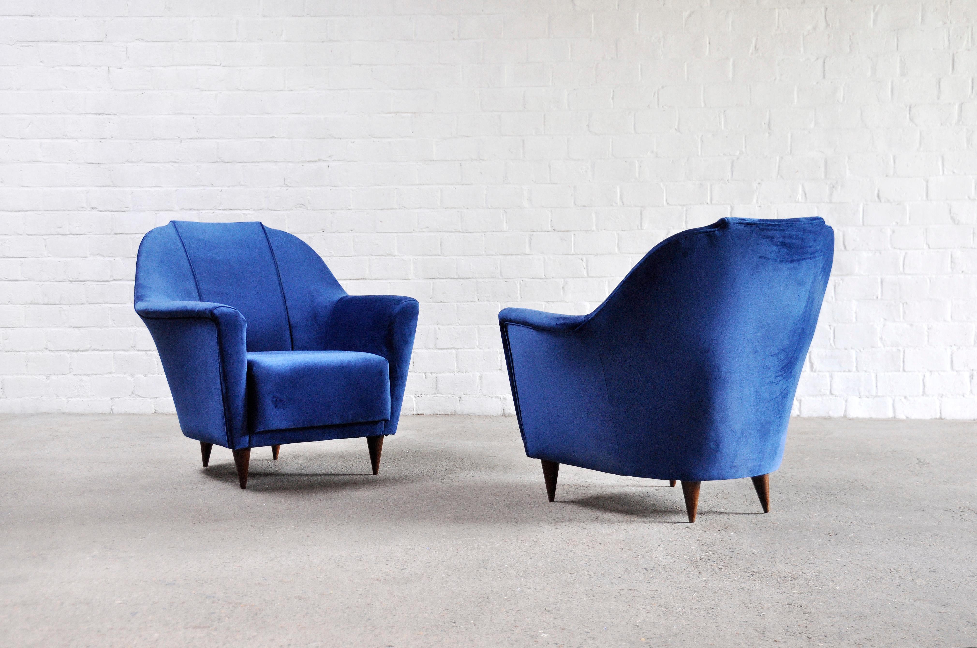 Mid-Century Italian Armchairs by Ico Parisi for Ariberto Colombo, Set of 2 For Sale 1
