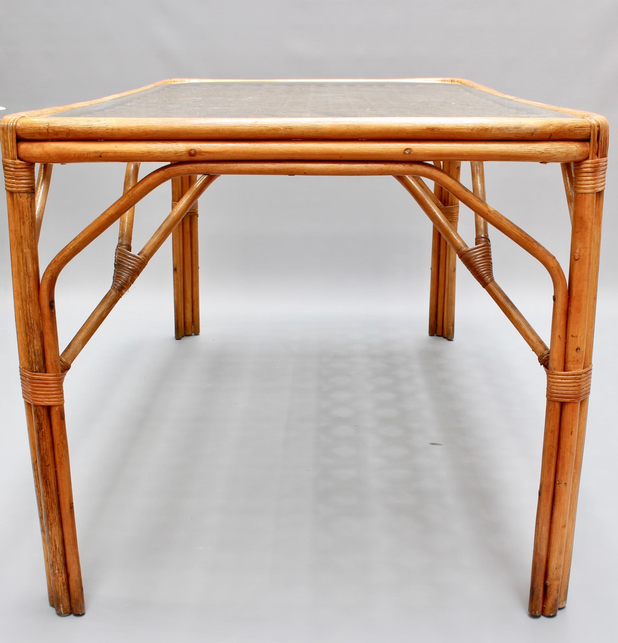 Midcentury Italian Bamboo and Rattan Dining Table, 'circa 1960s' 2