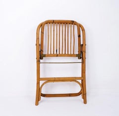 Mid-Century Italian Bamboo Dal Vera Folding Chair, 1960s