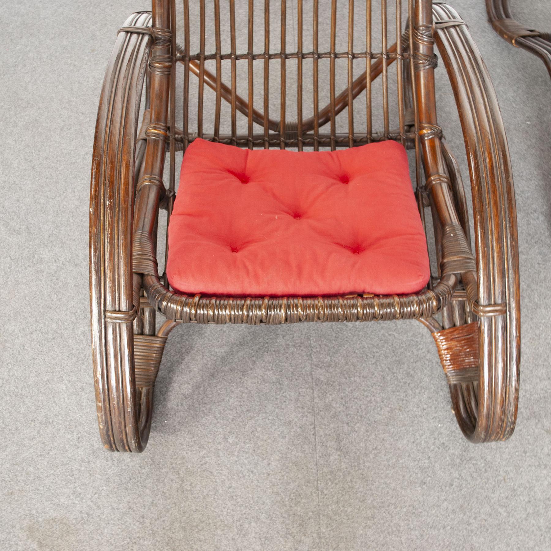 Italienische Bambus-Lounge-Stühle aus der Jahrhundertmitte 1960er Jahre im Angebot 4