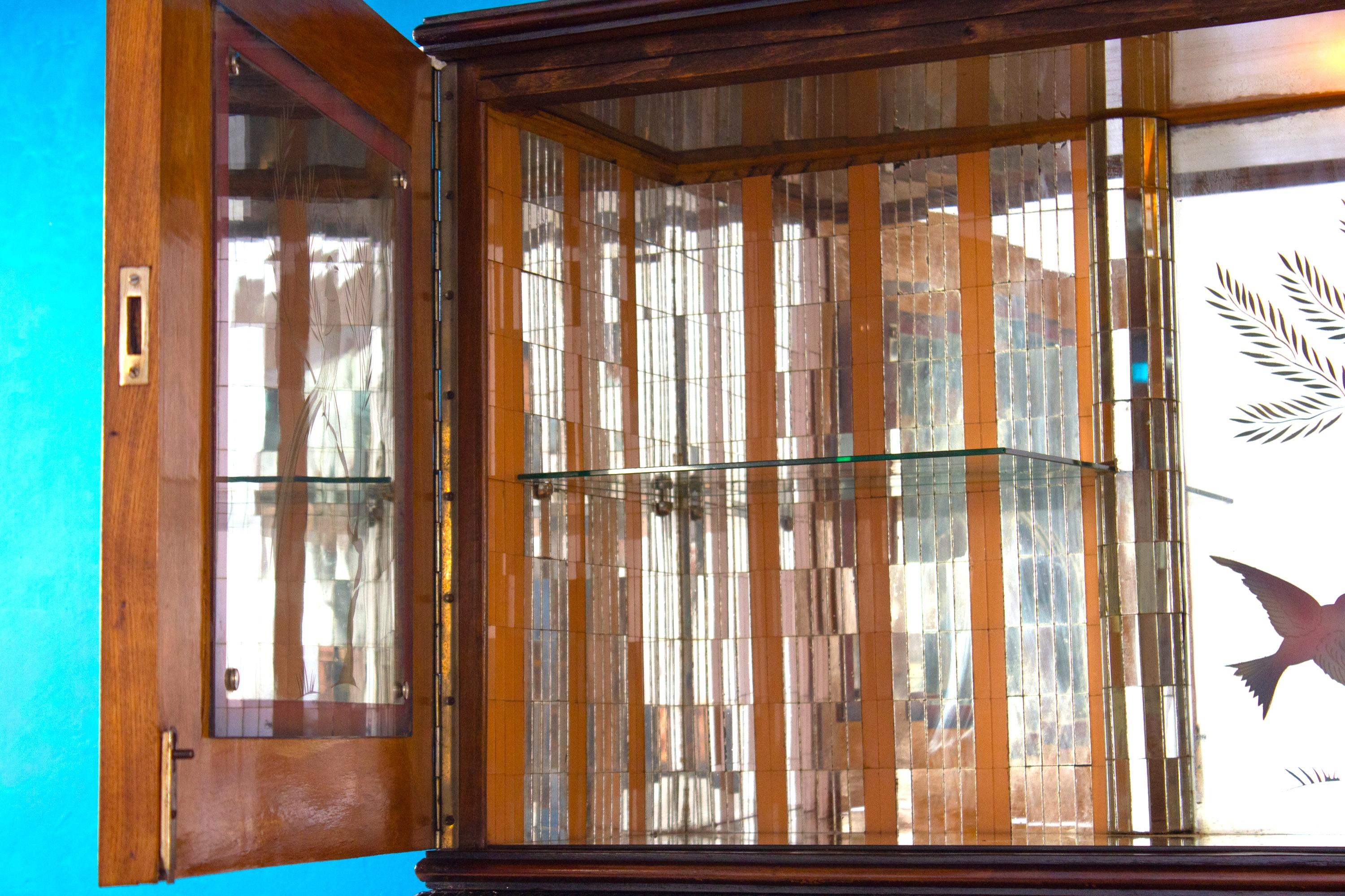 Mid-Century Italian Bar Cabinet 1950'  Osvaldo Borsani style For Sale 7