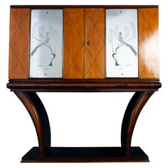 Mueble bar italiano de mediados de siglo 1950'  Estilo Osvaldo Borsani