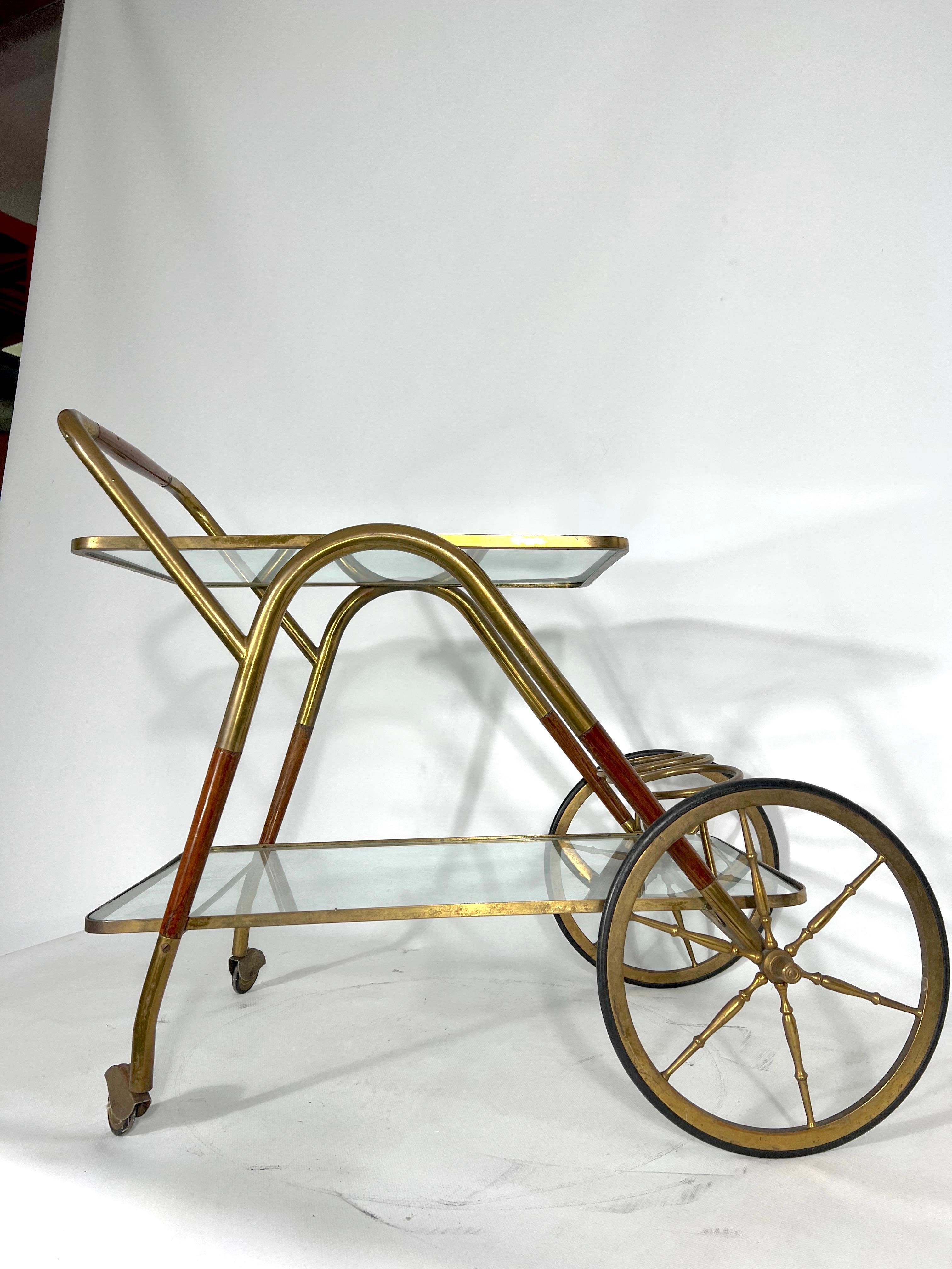 Mid-Century Italian Bar Cart from Cesare Lacca, 1950s 6