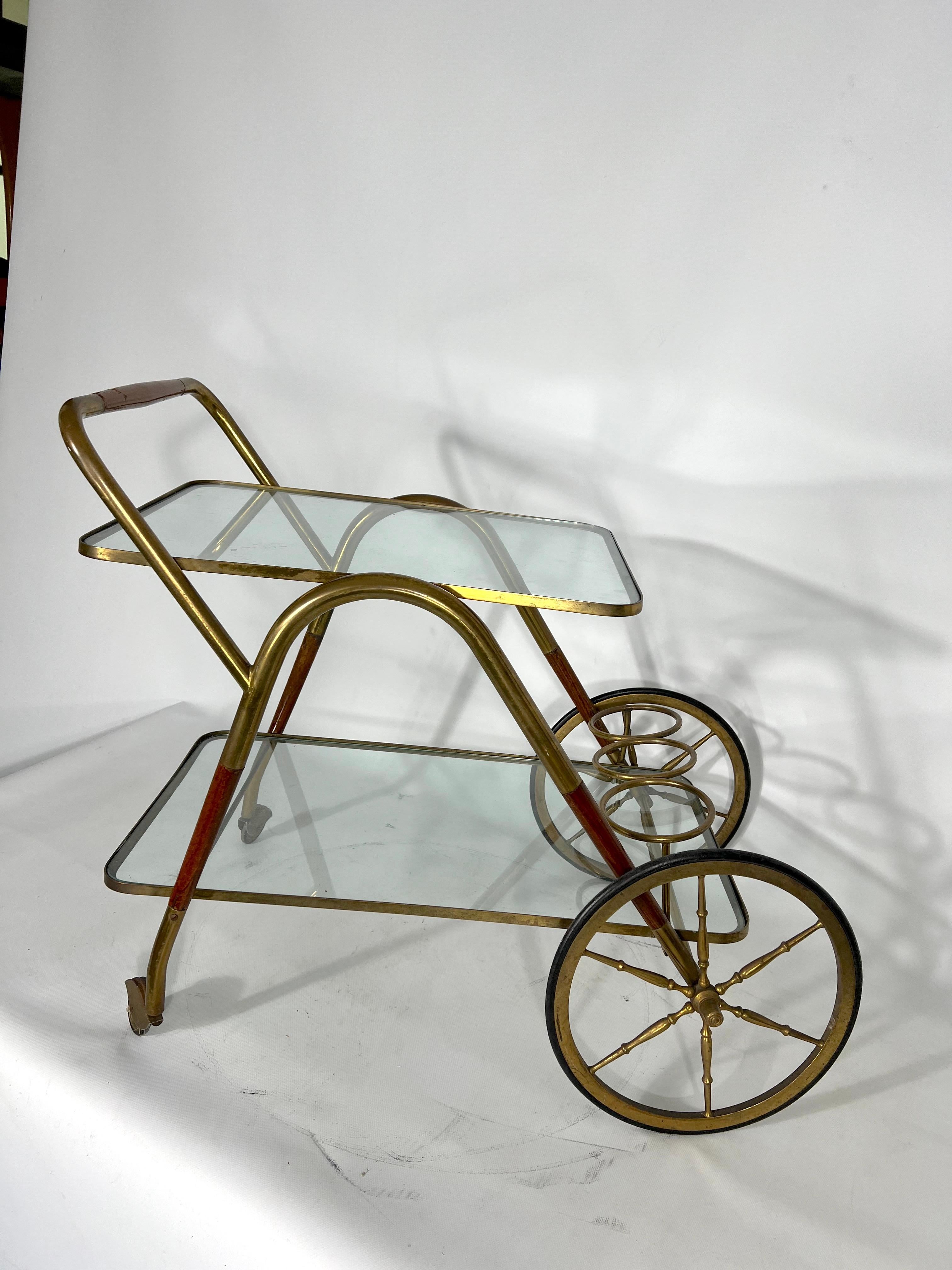 Mid-Century Italian Bar Cart from Cesare Lacca, 1950s 9
