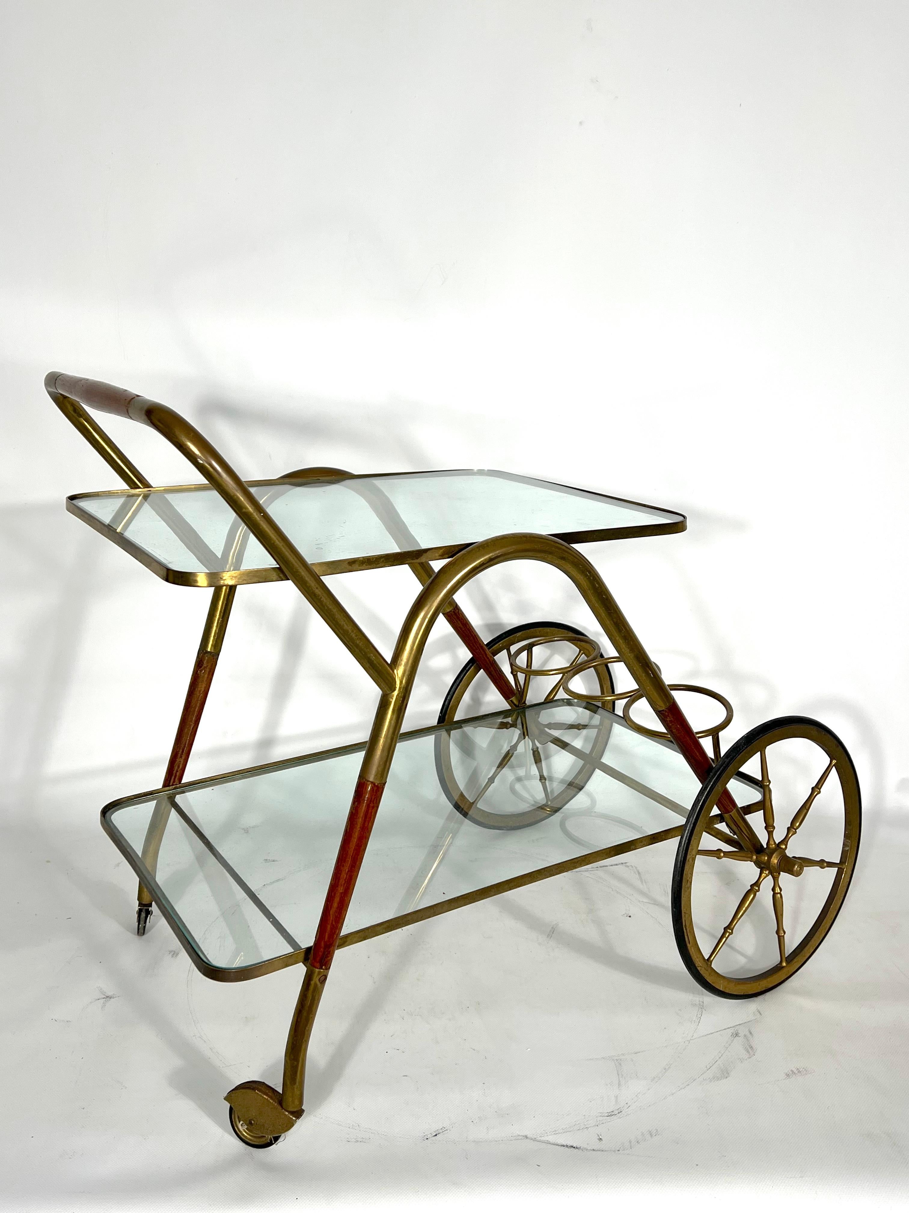 Mid-Century Italian Bar Cart from Cesare Lacca, 1950s 10