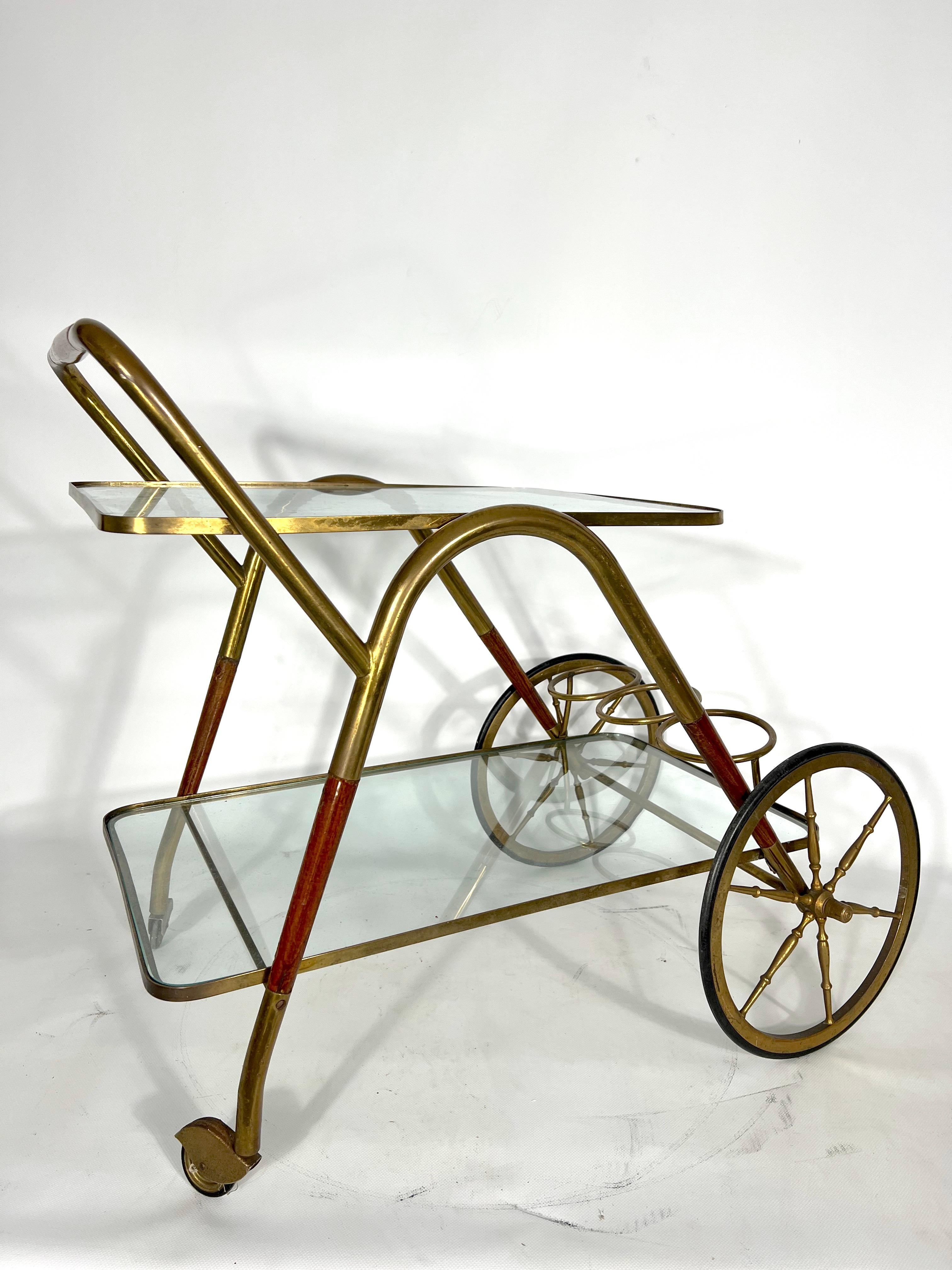 Mid-Century Italian Bar Cart from Cesare Lacca, 1950s 3