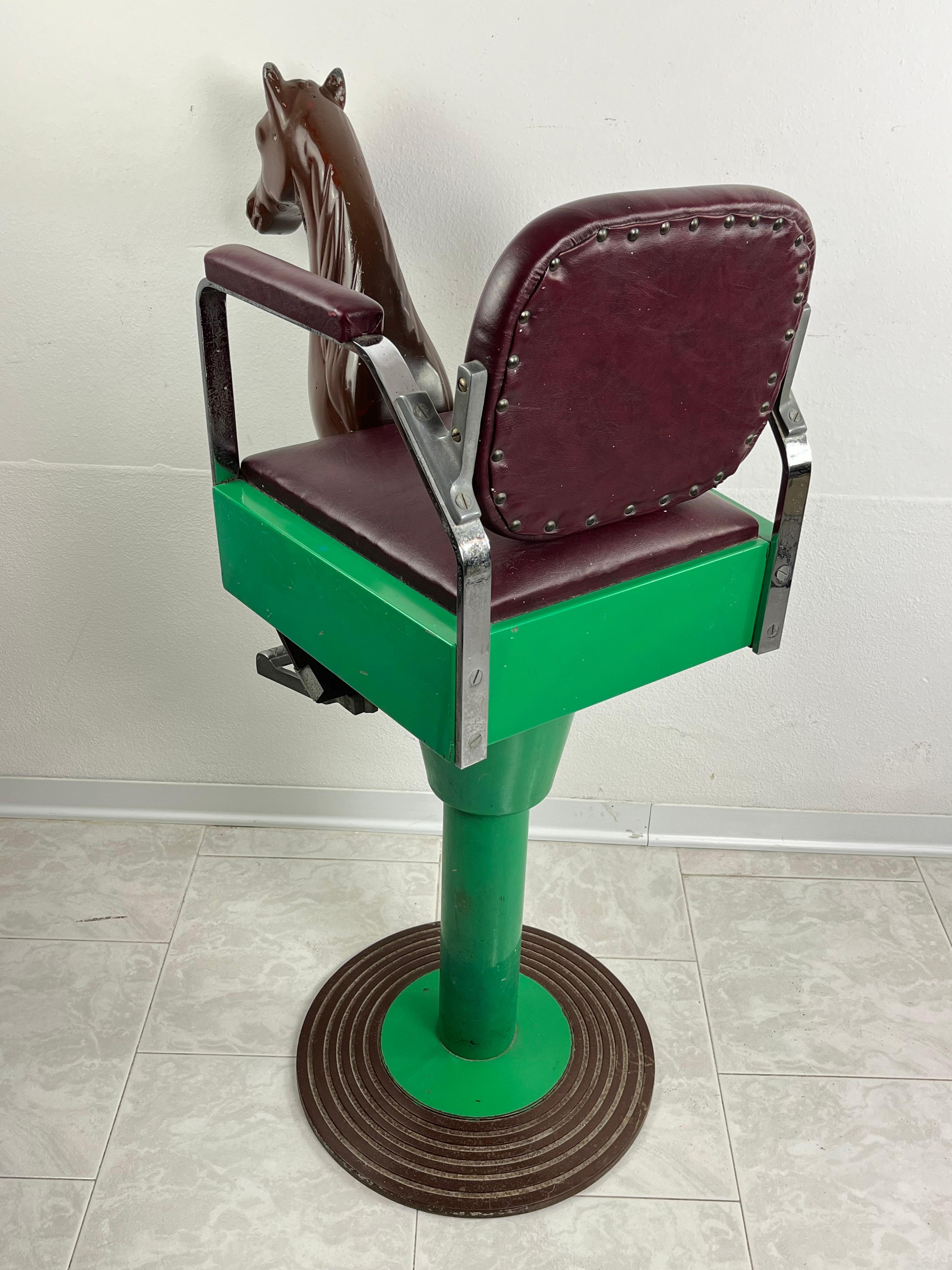 Mid-20th Century Mid-Century Italian Barber's Chair for Children 1960s For Sale