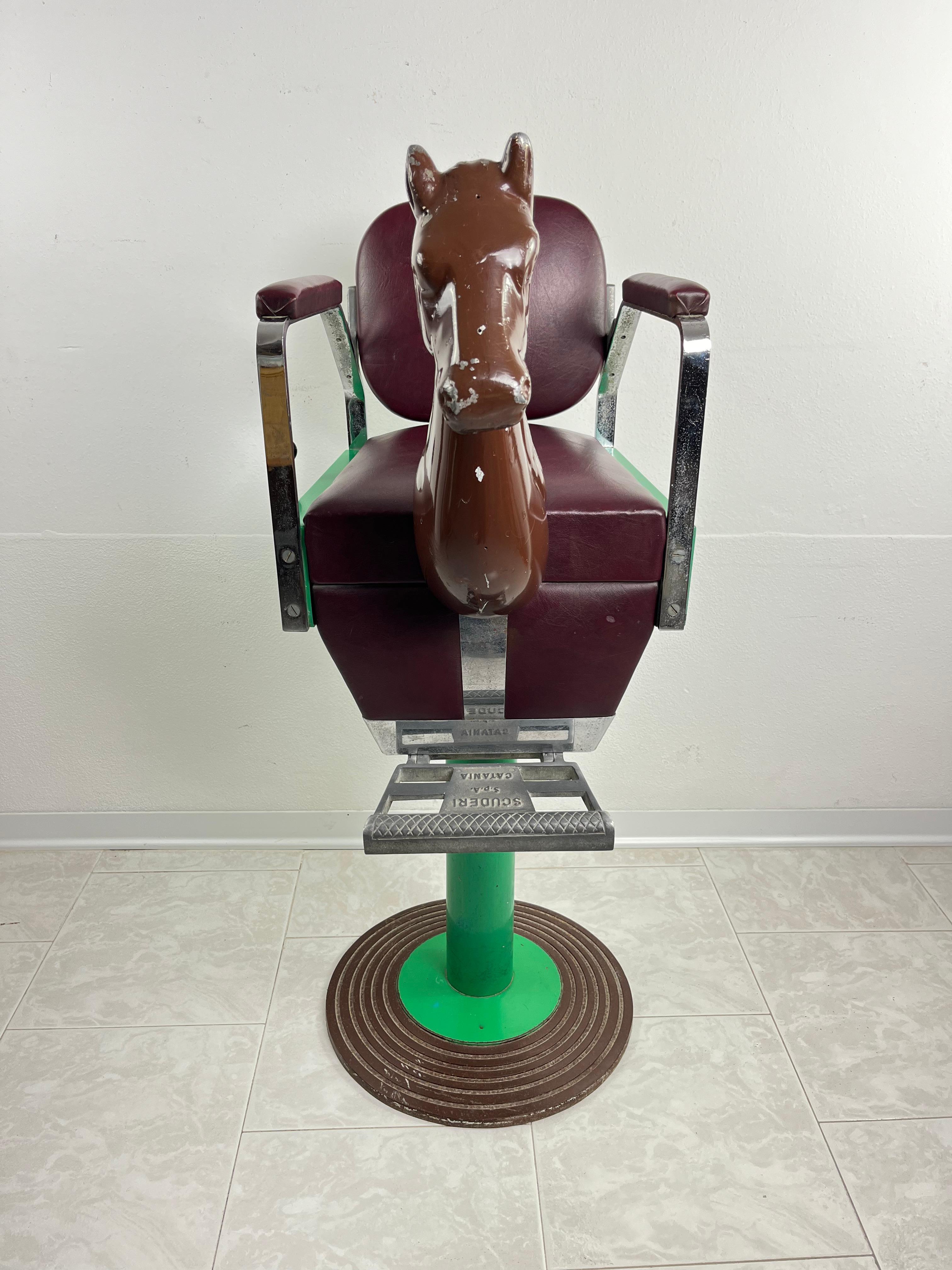 Mid-Century Italian Barber's Chair for Children 1960s 3