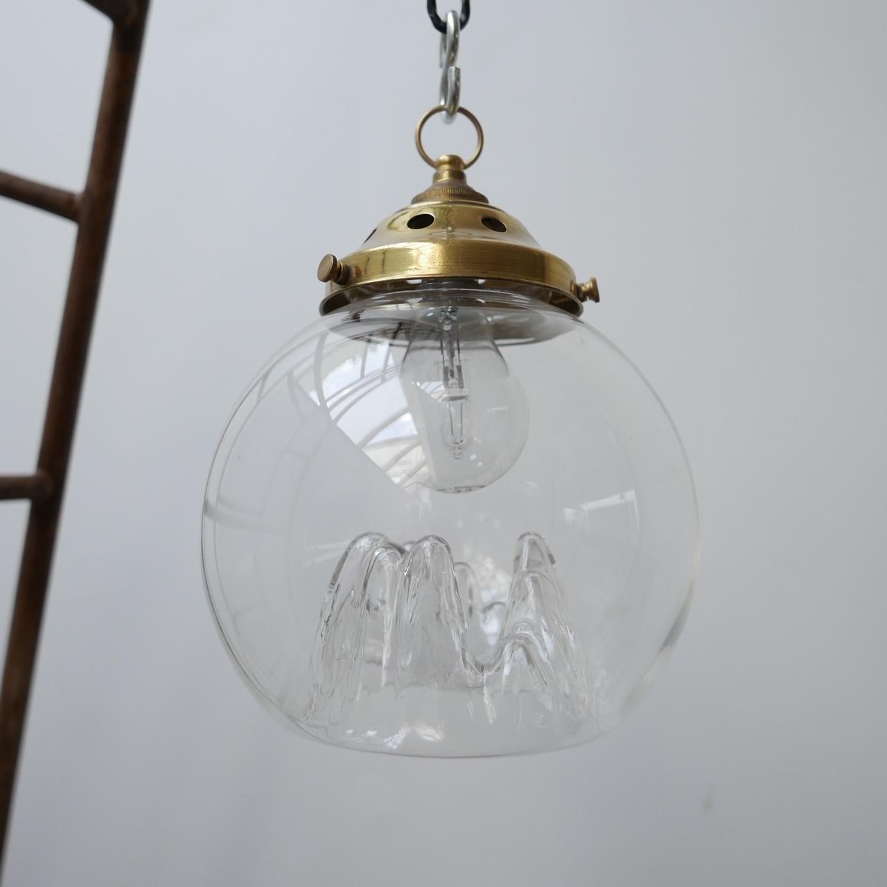 Mid-Century Italian Blown Glass 'Mountain' Pendant Lights '4' In Good Condition For Sale In London, GB