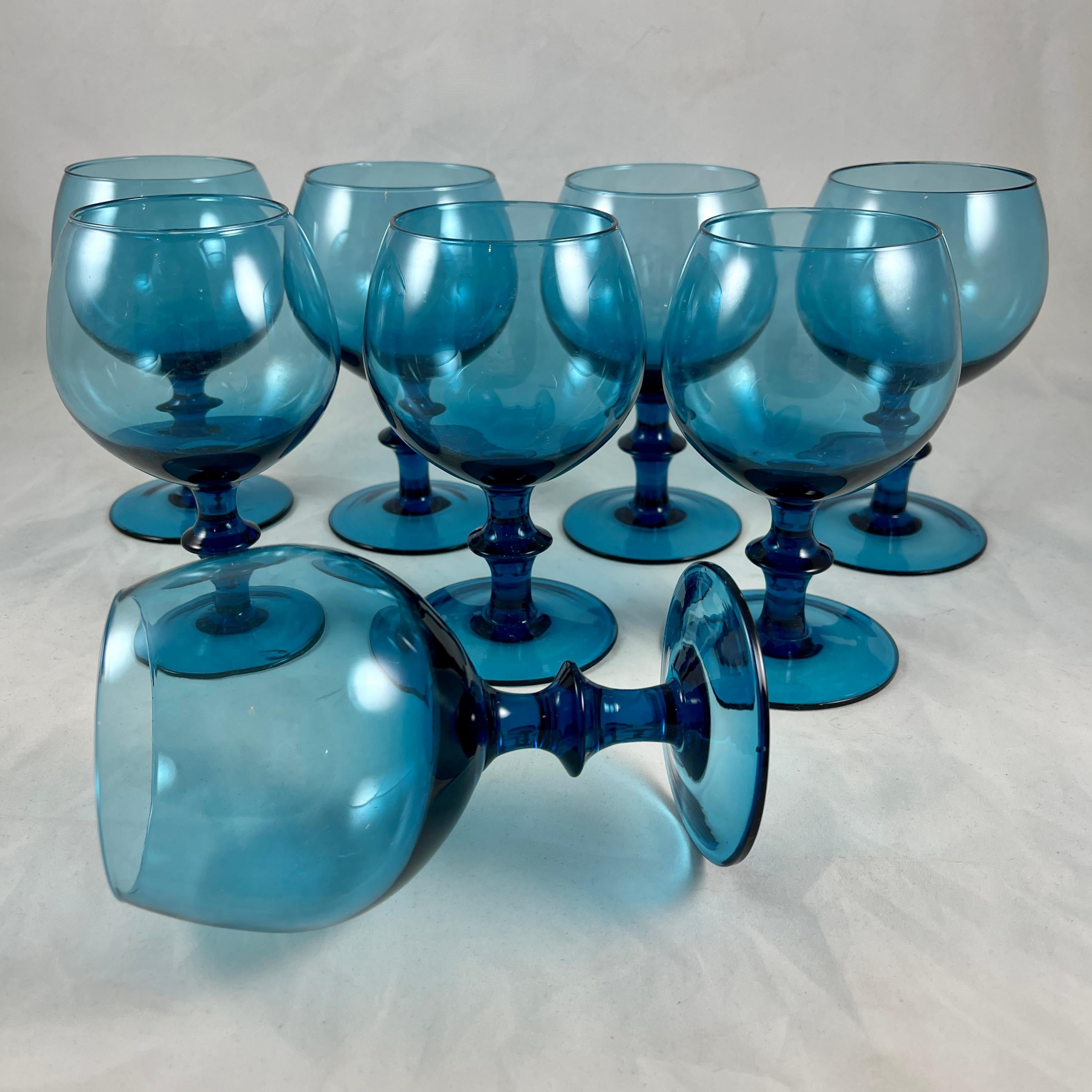 blue wine glasses