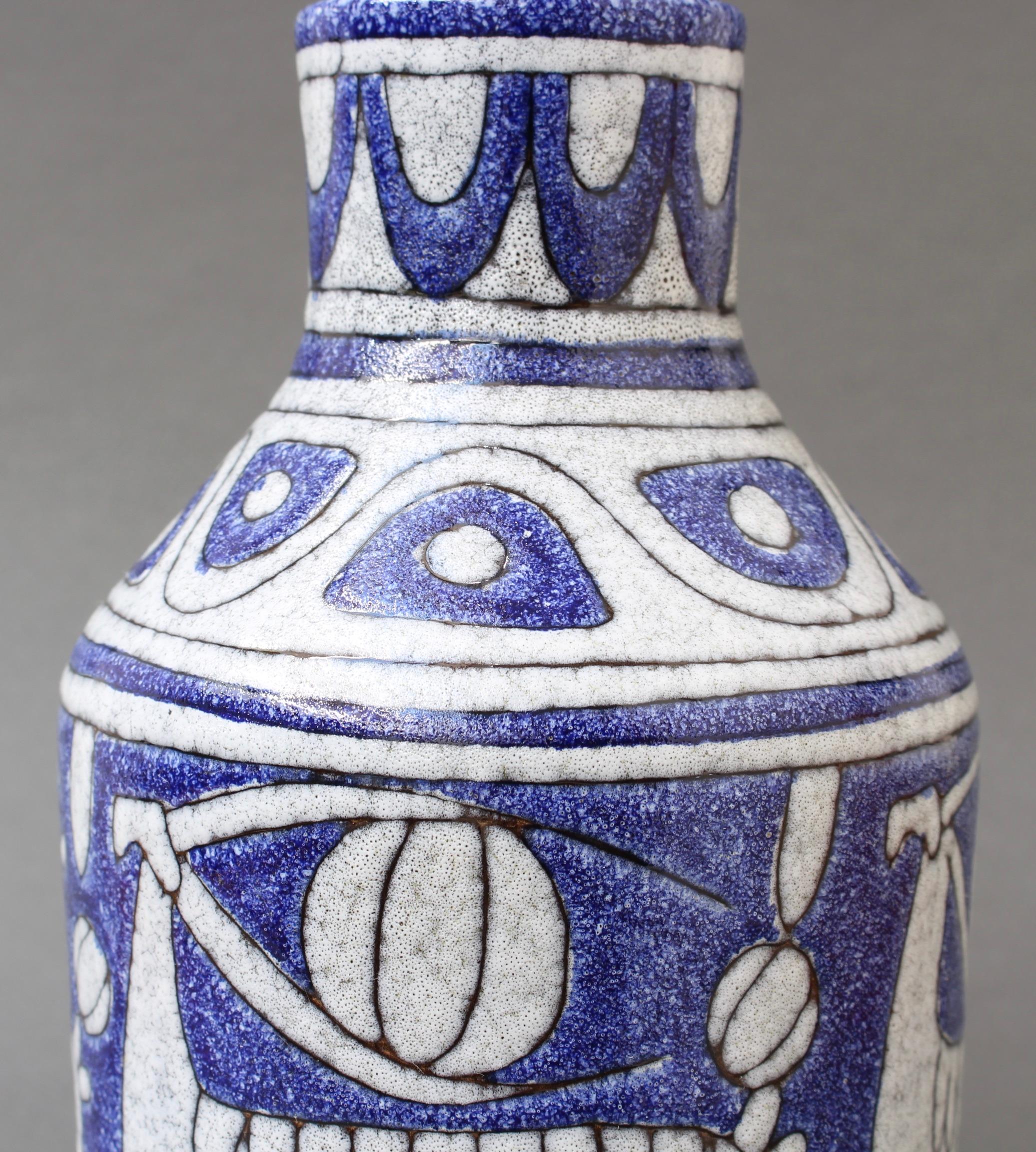 Mid-Century Italian Blue Ceramic Vase by Fratelli Fanciullacci, circa 1960s 5