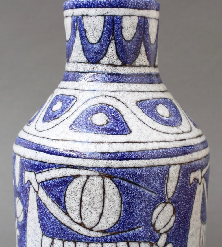 Mid-Century Italian Blue Ceramic Vase by Fratelli Fanciullacci, circa 1960s 6