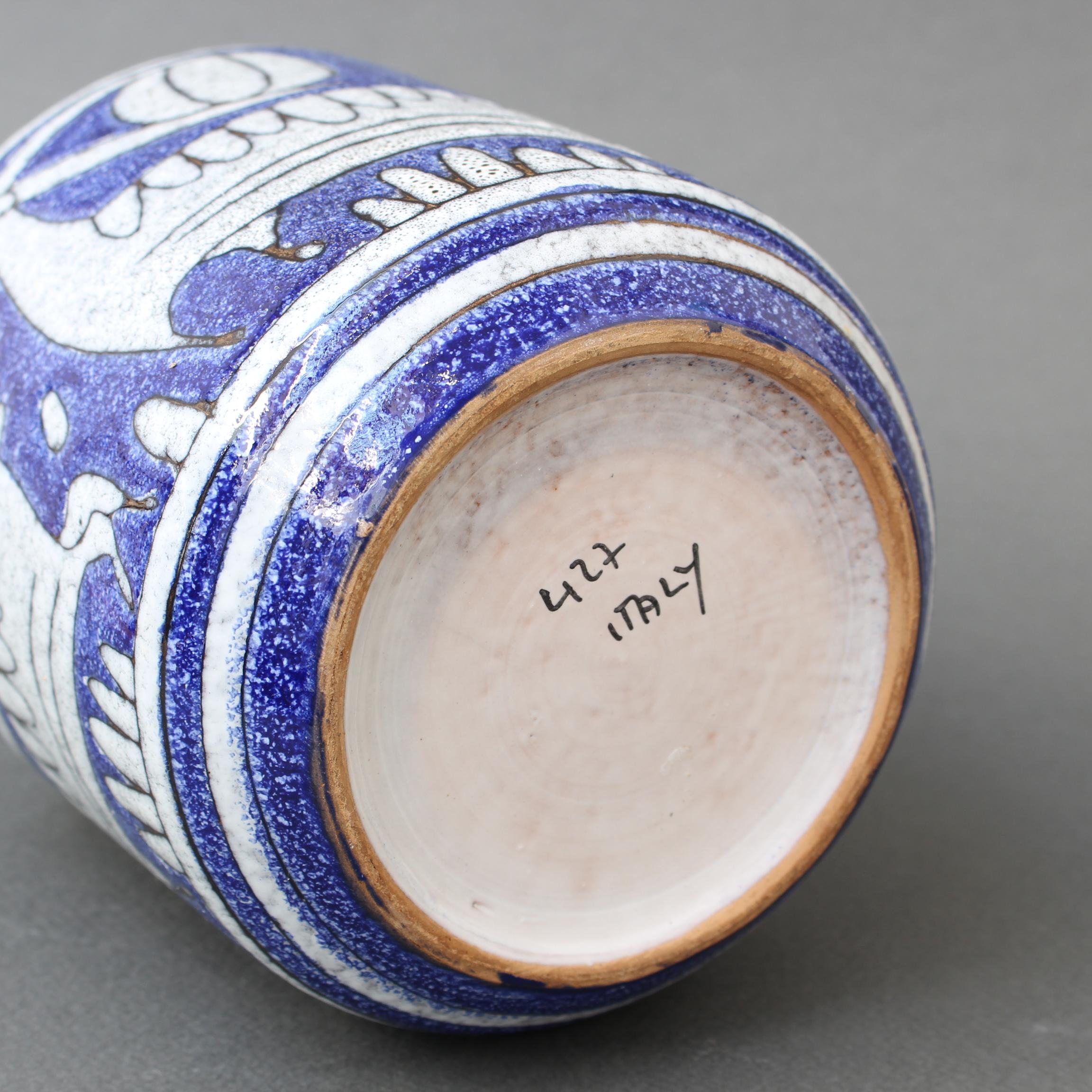 Mid-Century Italian Blue Ceramic Vase by Fratelli Fanciullacci, circa 1960s 6