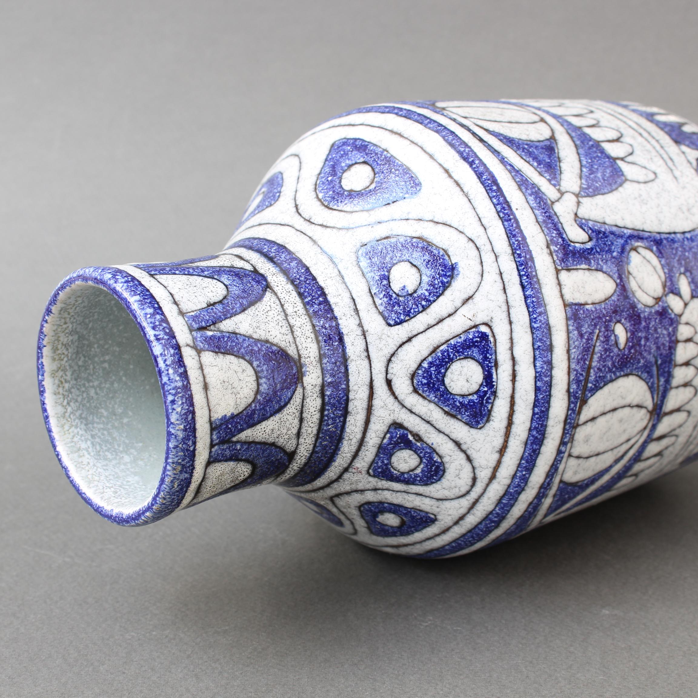 Mid-Century Italian Blue Ceramic Vase by Fratelli Fanciullacci, circa 1960s 7