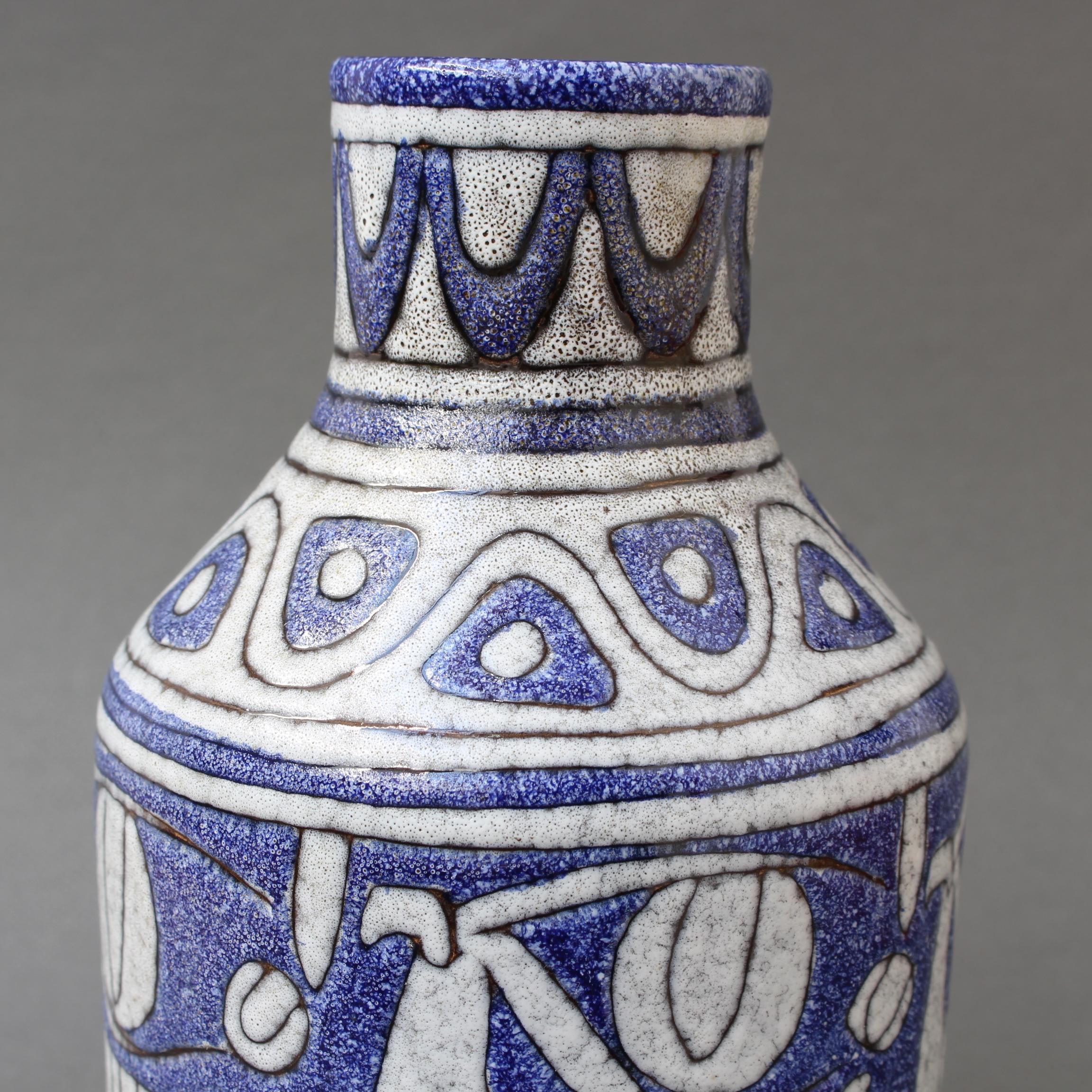 Mid-Century Italian Blue Ceramic Vase by Fratelli Fanciullacci, circa 1960s 1