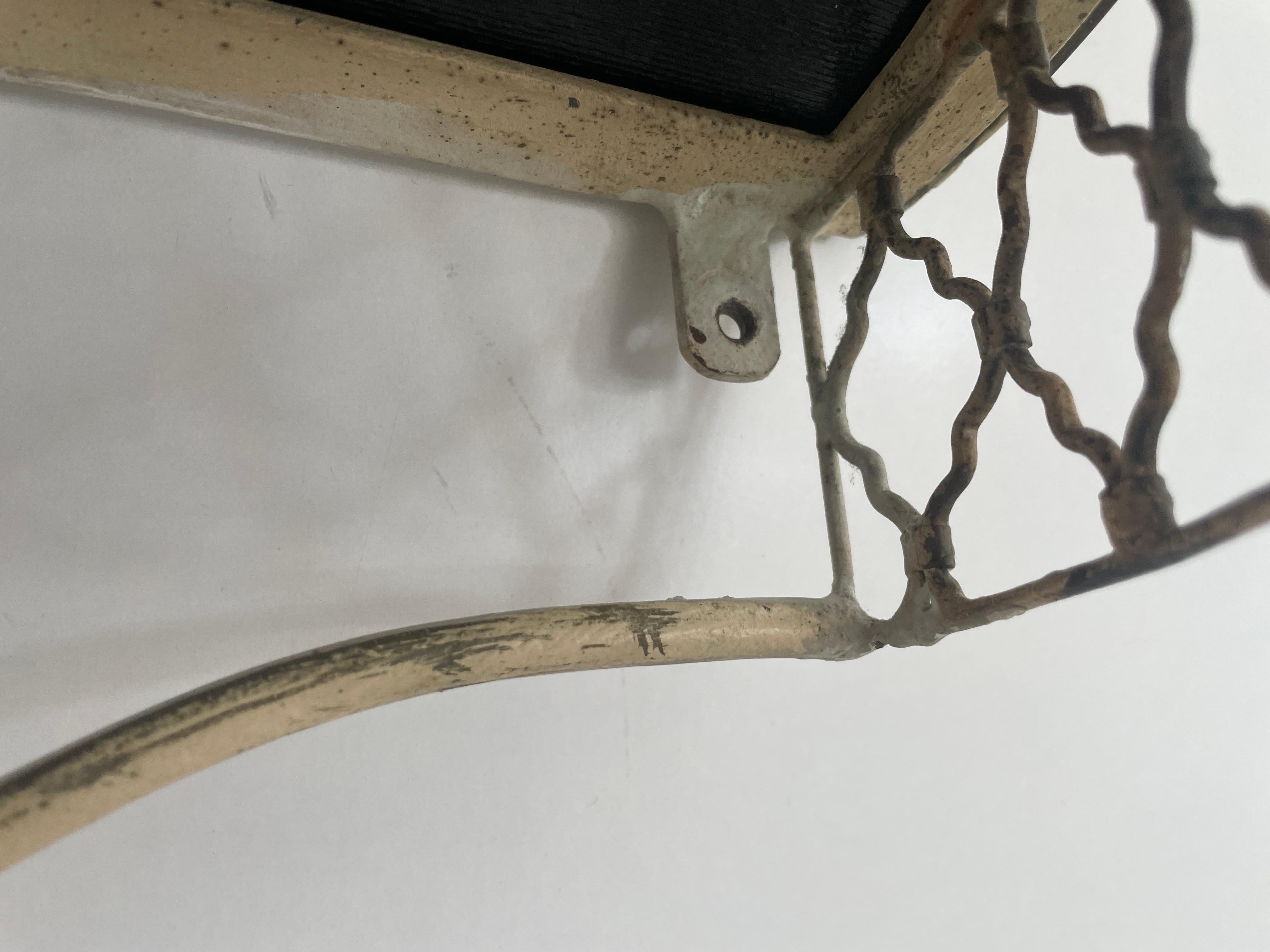 Consolle galleggiante con piano in ottone e ceramica della metà del secolo scorso, 1950, Italia in vendita 4