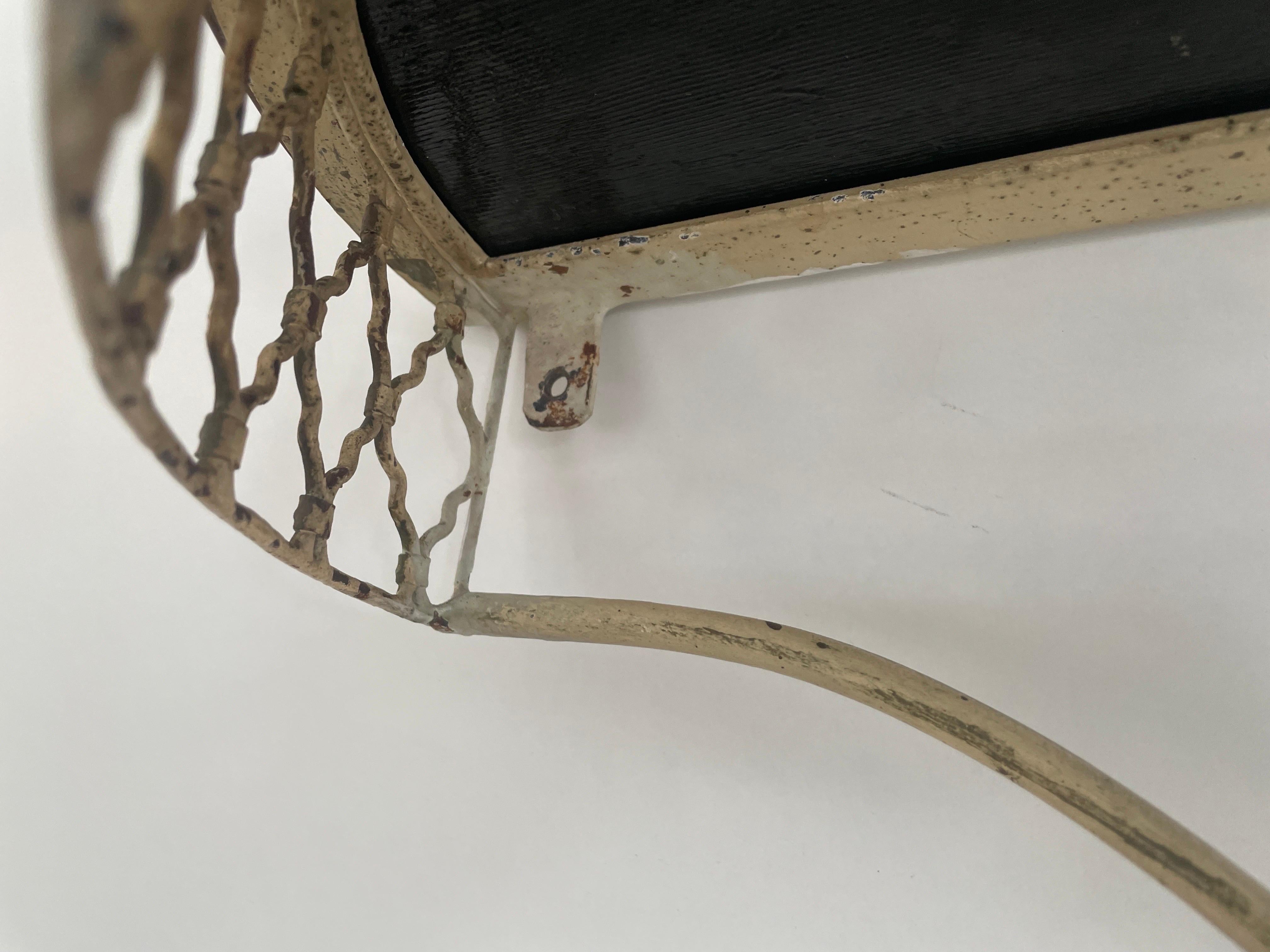 Consolle galleggiante con piano in ottone e ceramica della metà del secolo scorso, 1950, Italia in vendita 5