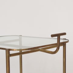 Midcentury Italian Brass and Glass Bar Cart