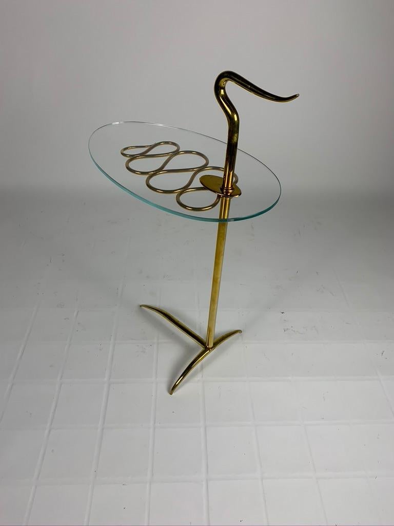 Midcentury Italian Brass and Glass Serving Table 13