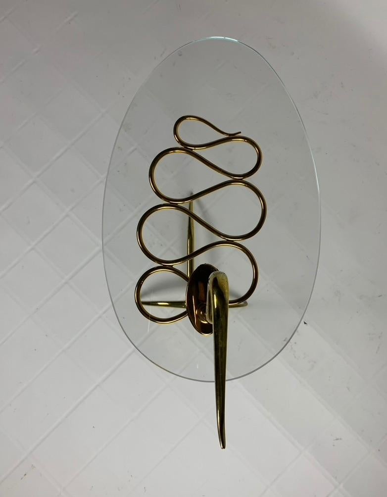 Midcentury Italian Brass and Glass Serving Table 14