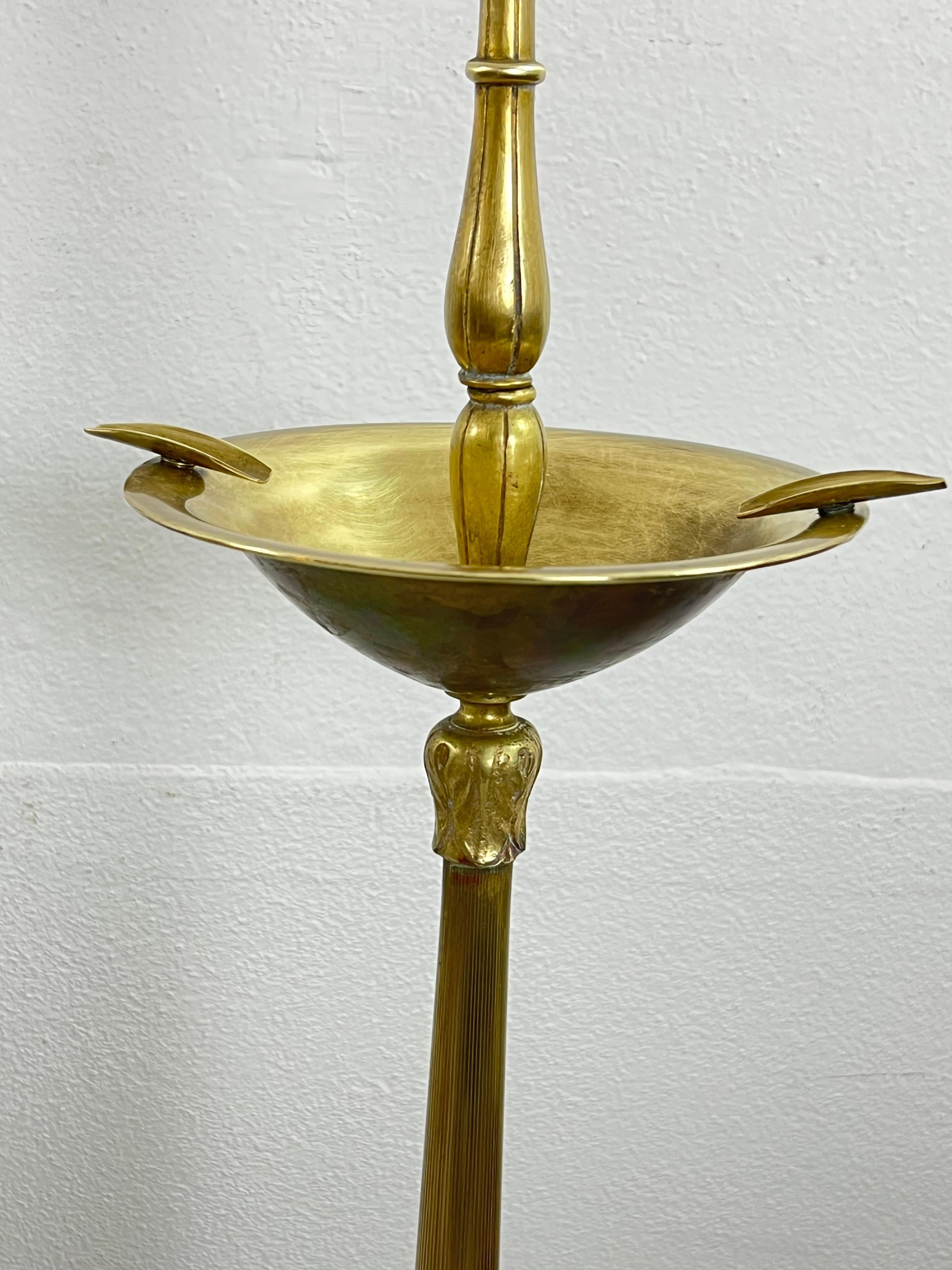 Mid-Century Italian Brass And Marble Column Ashtray, 1950s In Good Condition For Sale In Palermo, IT