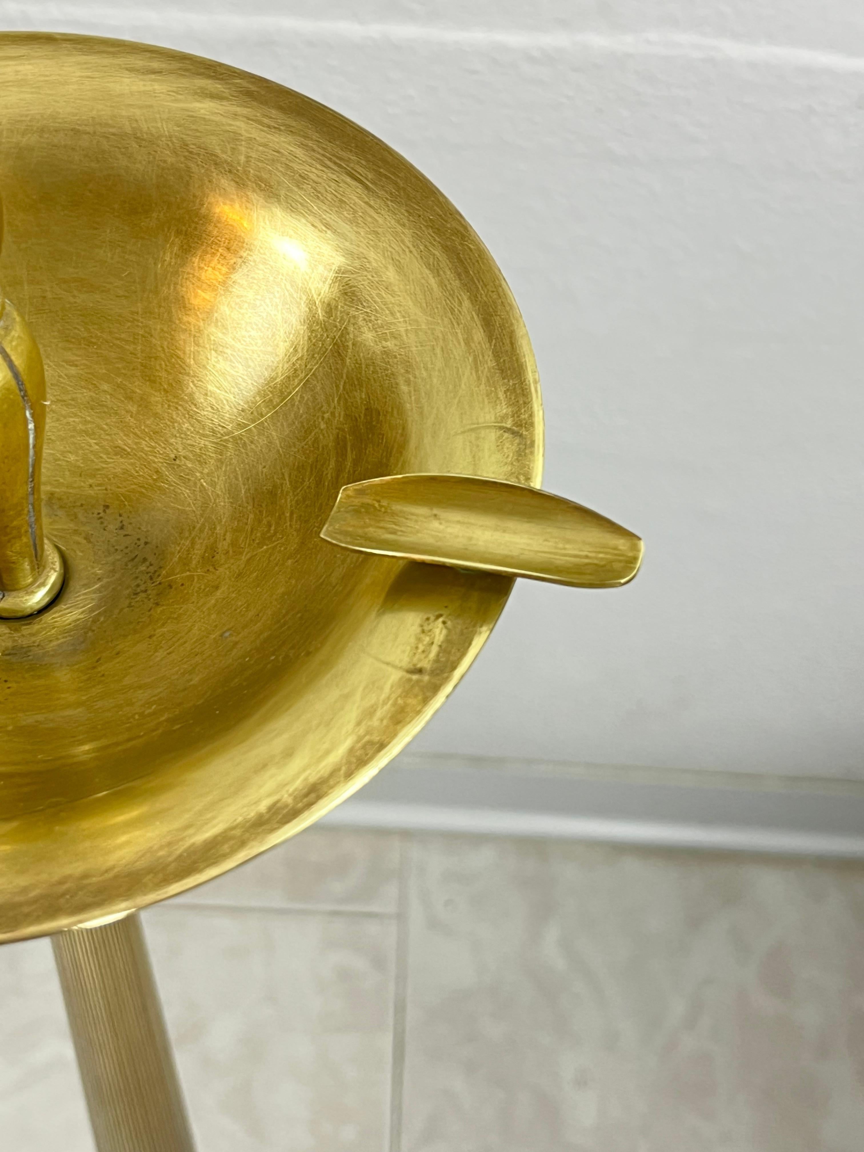 Mid-Century Italian Brass And Marble Column Ashtray, 1950s For Sale 2