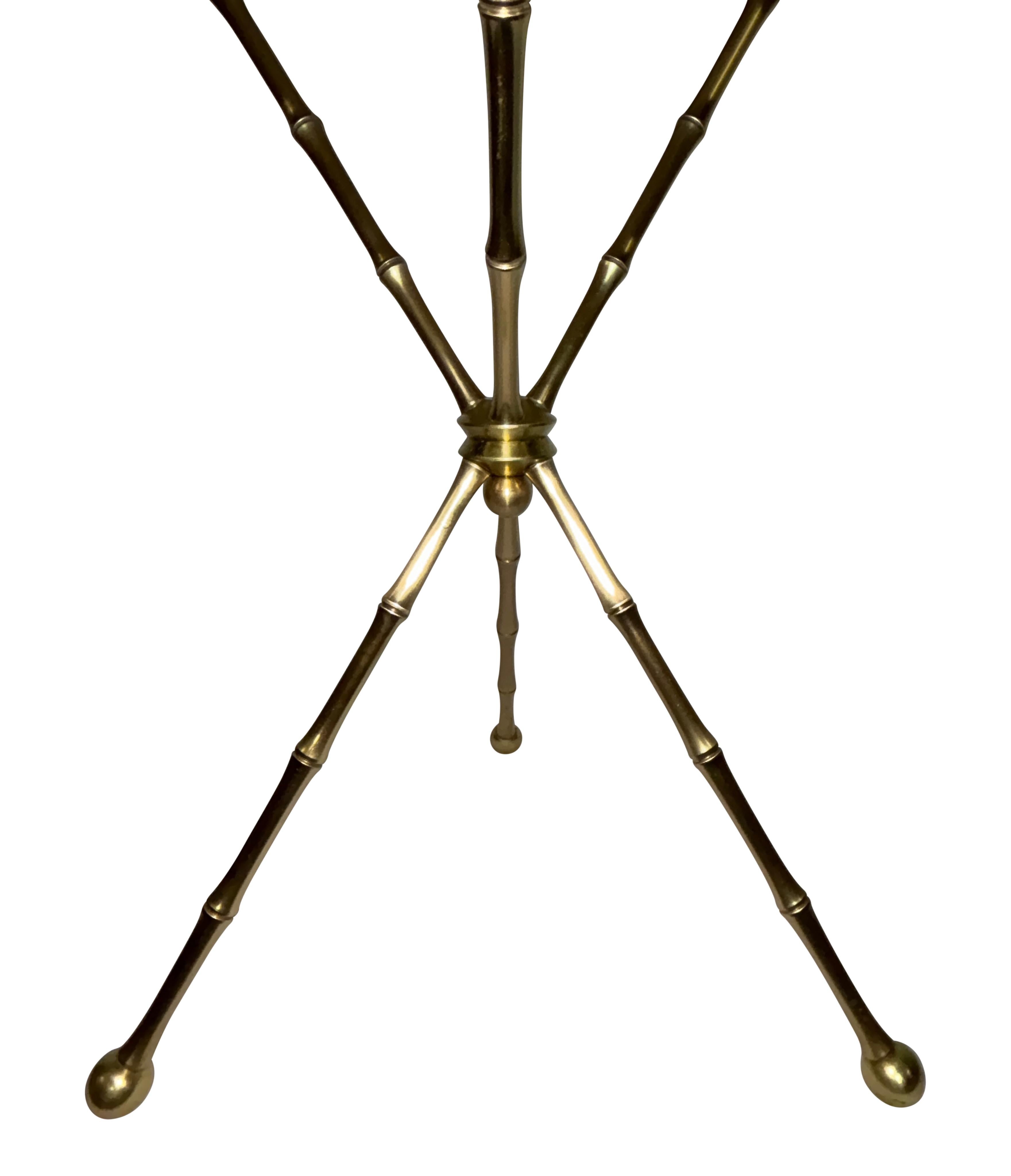 20th Century Mid Century Italian Brass and Marble Side Table c 1965 For Sale