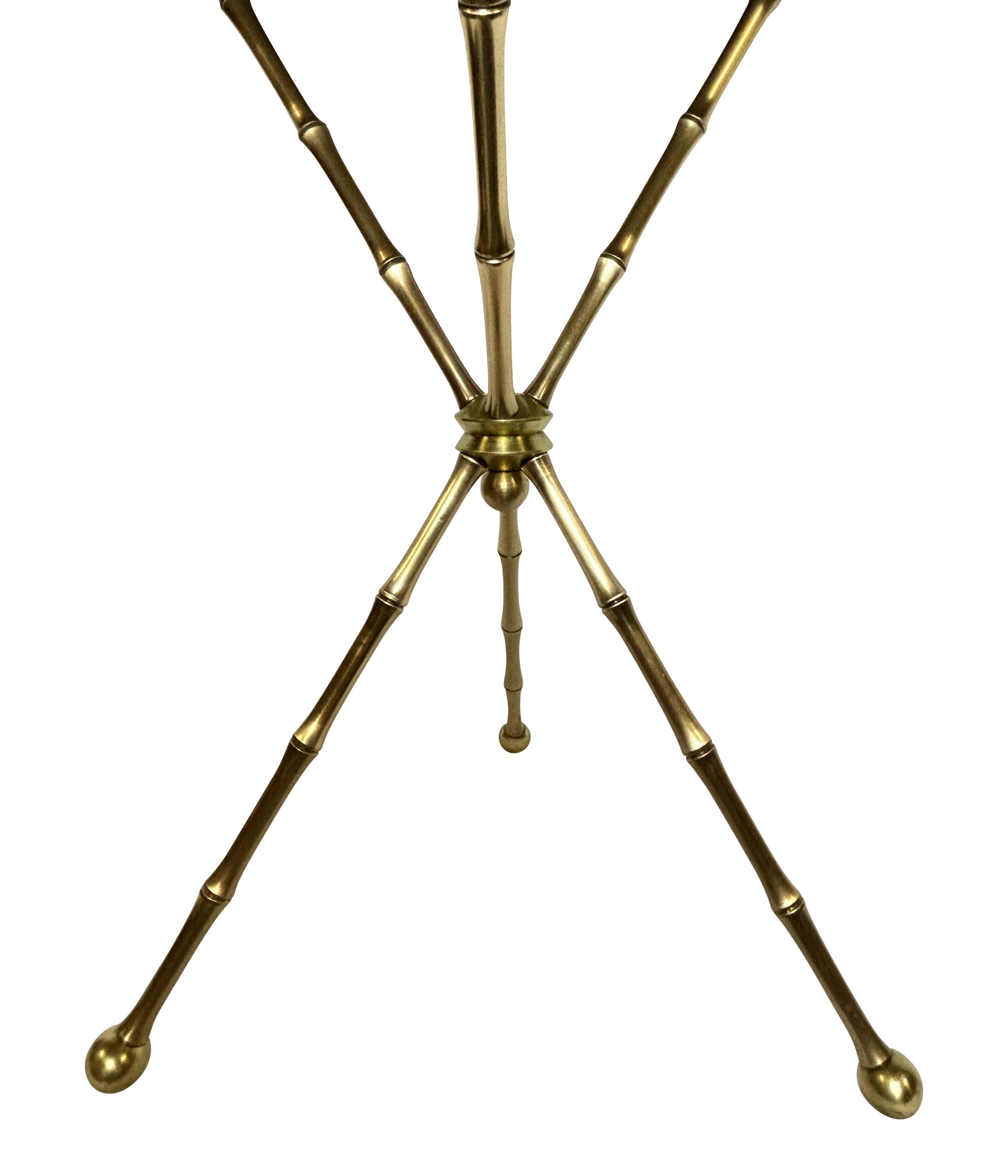 Mid Century Italian Brass and Marble Side Table c 1965 For Sale 1
