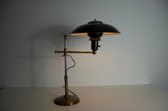 Mid-Century Italian Brass and Metal Table Lamp, 1960s