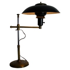 Mid-Century Italian Brass and Metal Table Lamp, 1960s