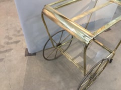 Mid Century Italian Brass Bar Cart