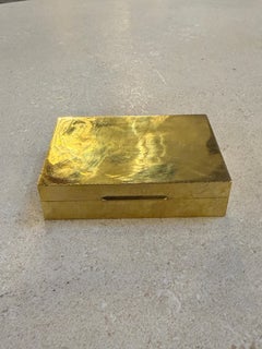 Mid-Century Italian Brass Box with Sliding Lid