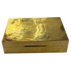 Mid-Century Italian Brass Box with Sliding Lid