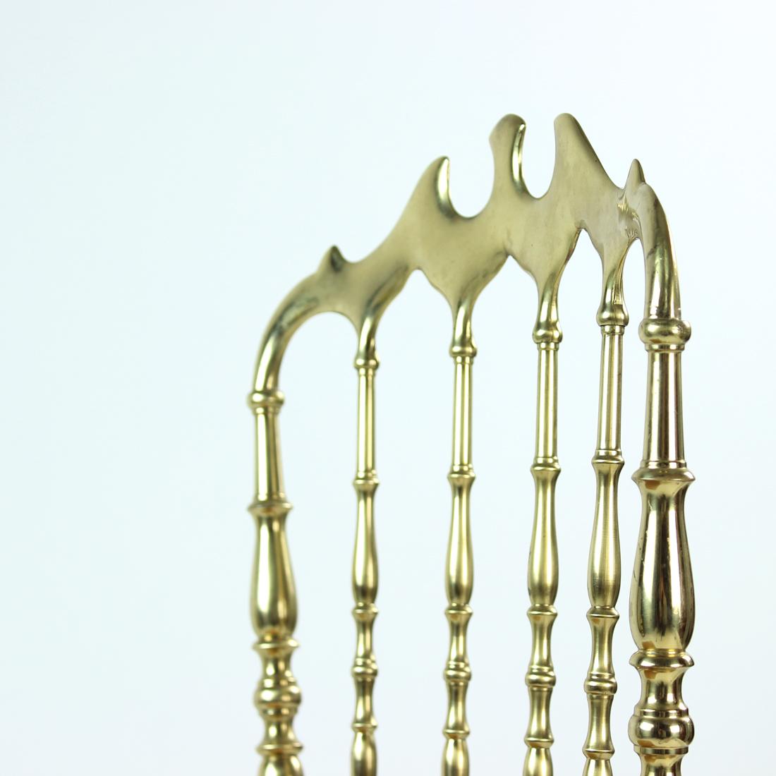Mid Century Italian Brass Chair By Giuseppe Gaetano Descalzi For Chiavari, 1950s 8