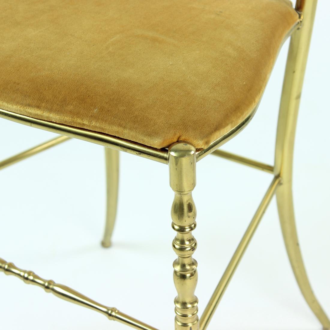 Mid Century Italian Brass Chair By Giuseppe Gaetano Descalzi For Chiavari, 1950s 9