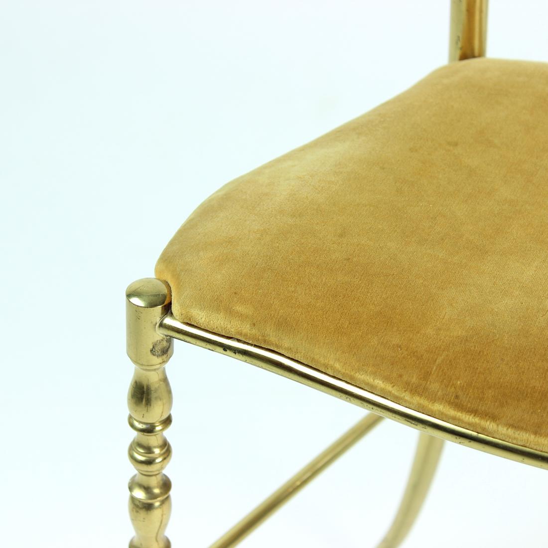 Mid Century Italian Brass Chair By Giuseppe Gaetano Descalzi For Chiavari, 1950s 10
