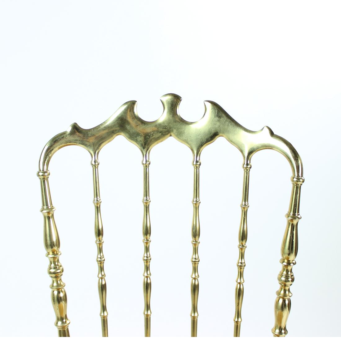 Mid Century Italian Brass Chair By Giuseppe Gaetano Descalzi For Chiavari, 1950s 12