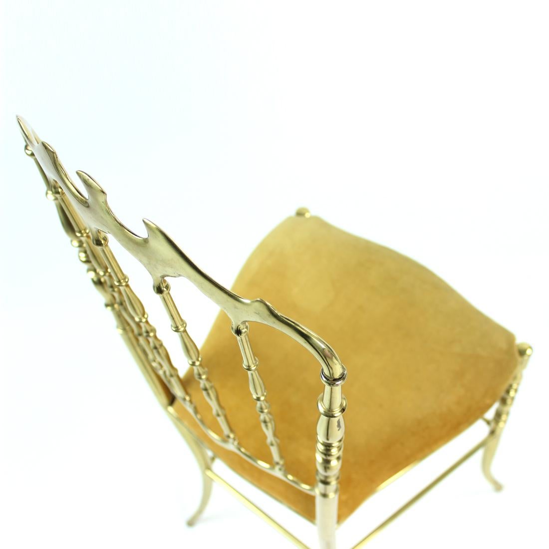 Mid Century Italian Brass Chair By Giuseppe Gaetano Descalzi For Chiavari, 1950s 13