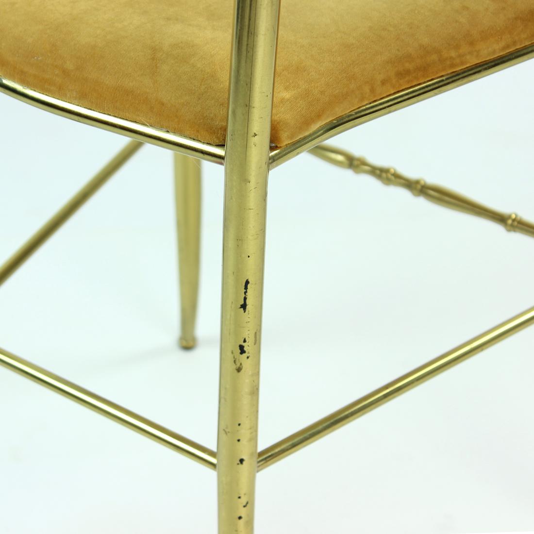 Mid Century Italian Brass Chair By Giuseppe Gaetano Descalzi For Chiavari, 1950s 14