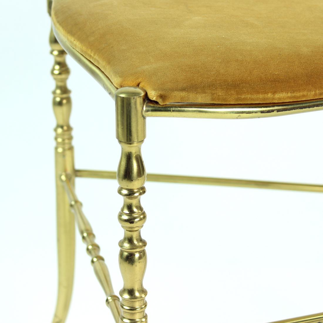 Mid Century Italian Brass Chair By Giuseppe Gaetano Descalzi For Chiavari, 1950s 4