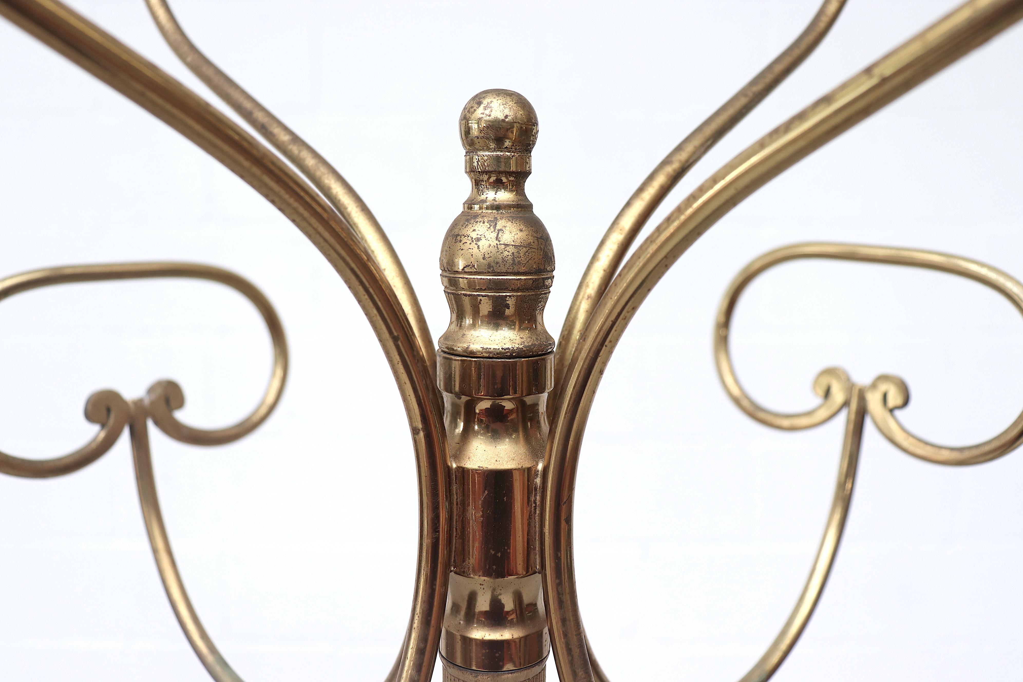 Midcentury Italian Brass Coat Rack 7