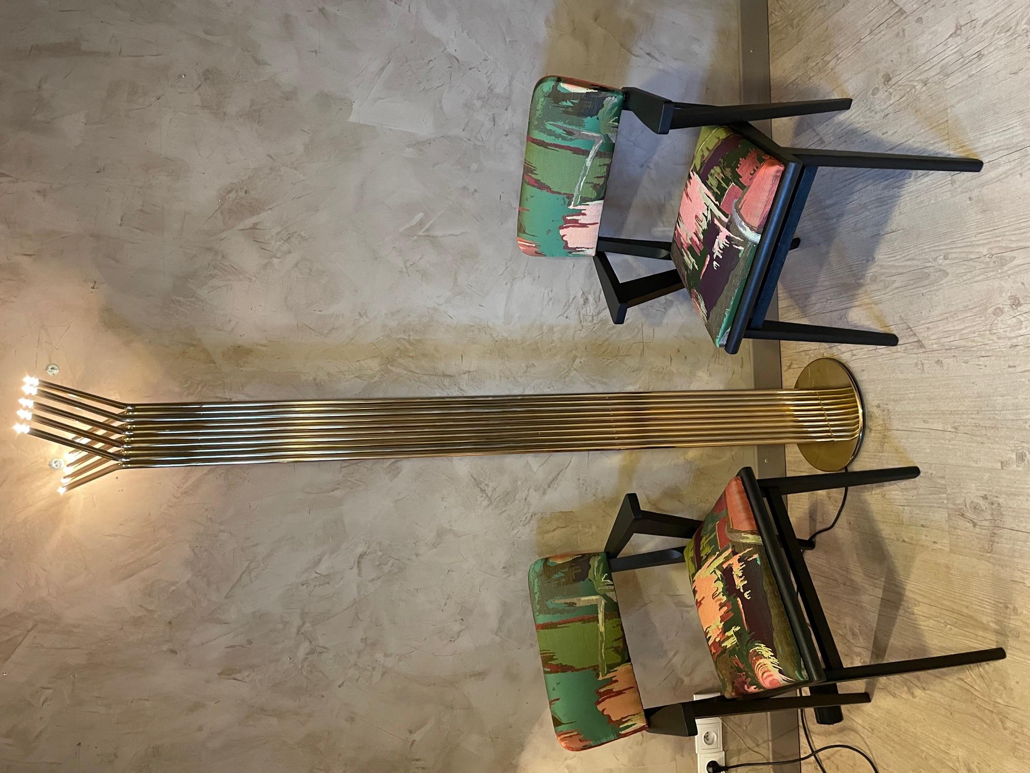 Italienische Stehlampe aus Messing aus der Mitte des Jahrhunderts im Stil von Goffredo Reggiani im Angebot 7