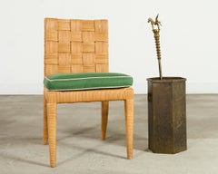 Mid-Century Italian Brass Hexagonal Umbrella Stand Waste Basket