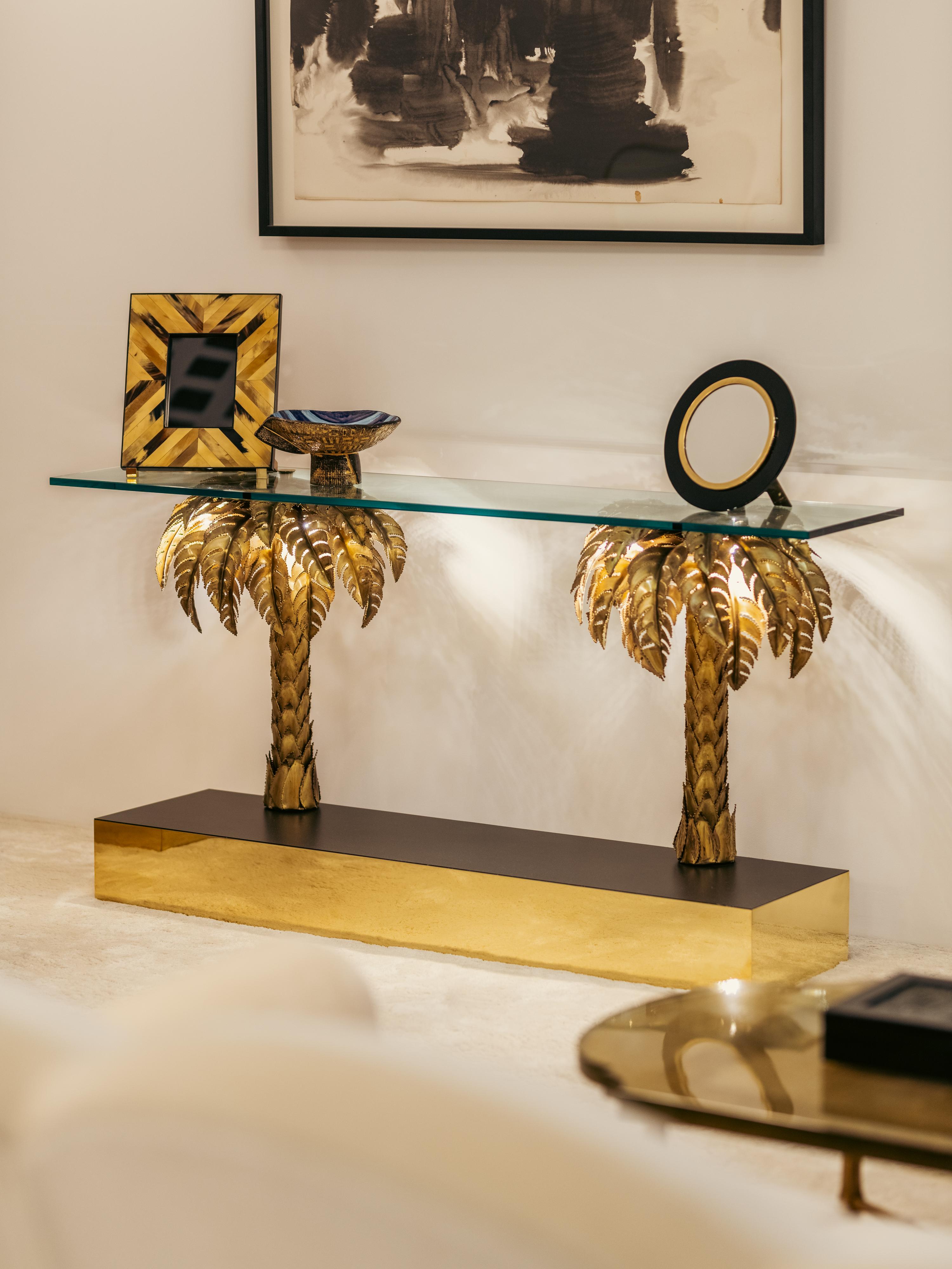 Cornice per quadri in ottone e intarsio di corno italiana della metà del secolo 1970 in vendita 4